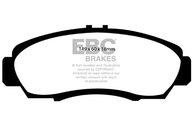 2004-2014 Acura TSX Disc Brake Pad Set - Front (EBC Brakes)