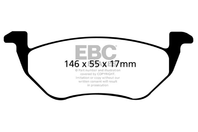 2005-2006 Mazda Tribute Disc Brake Pad Set - Rear (EBC Brakes)