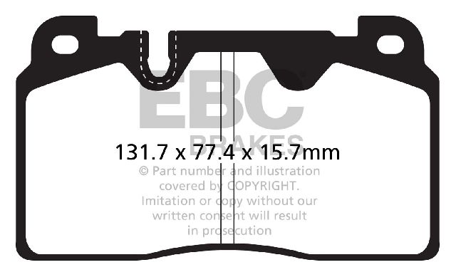 2017-2018 Audi A6 Disc Brake Pad Set - Front (EBC Brakes)