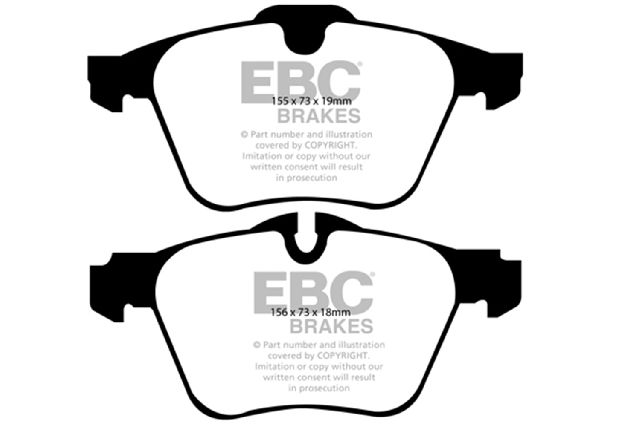 2016-2018 Volvo V60 Disc Brake Pad Set - Front (EBC Brakes)