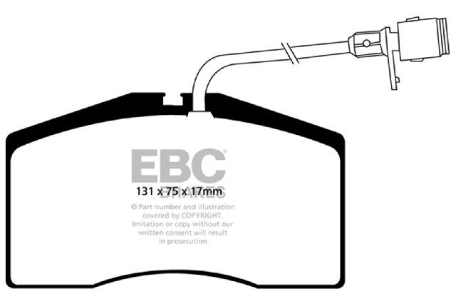 2001-2003 Audi S8 Disc Brake Pad Set - Front (EBC Brakes)