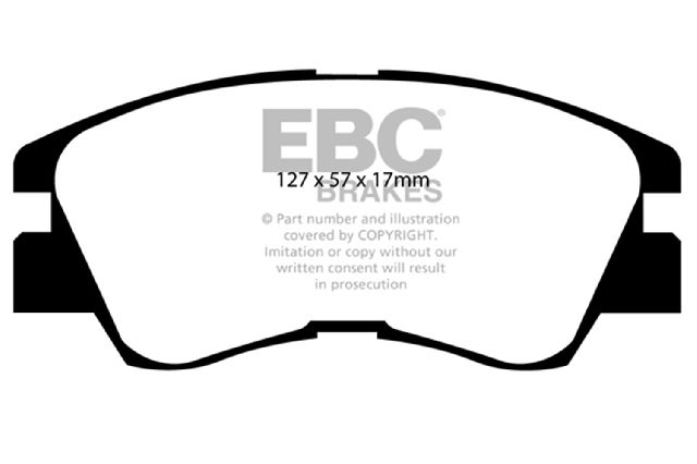 1987-1995 Mitsubishi Mighty Max Disc Brake Pad Set - Front (EBC Brakes)