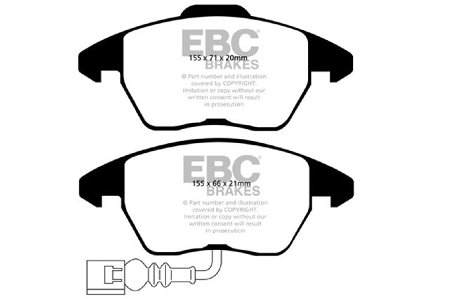 2008-2009 Audi TT Disc Brake Pad Set - Front (EBC Brakes)