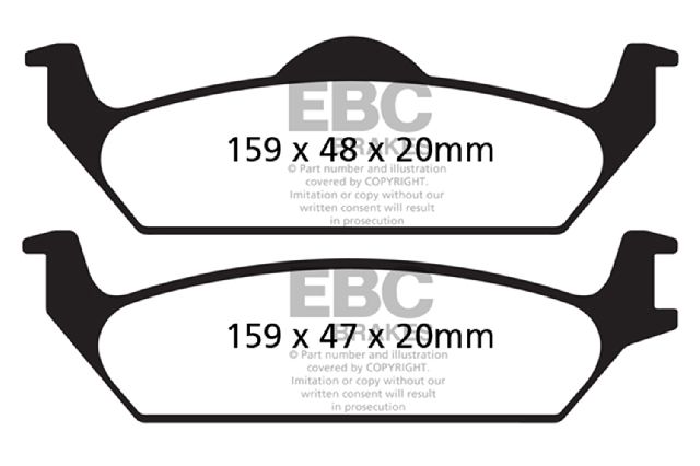 2003-2004 Dodge Dakota Disc Brake Pad Set - Rear (EBC Brakes)