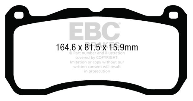 2013-2014 Ford Mustang Disc Brake Pad Set - Front (EBC Brakes)