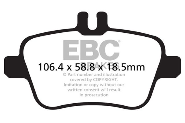 2015-2020 Mercedes-Benz GLA250 Disc Brake Pad Set - Rear (EBC Brakes)