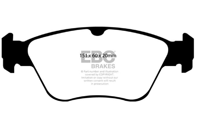 1996-2000 Mercedes-Benz C280 Disc Brake Pad Set - Front (EBC Brakes)