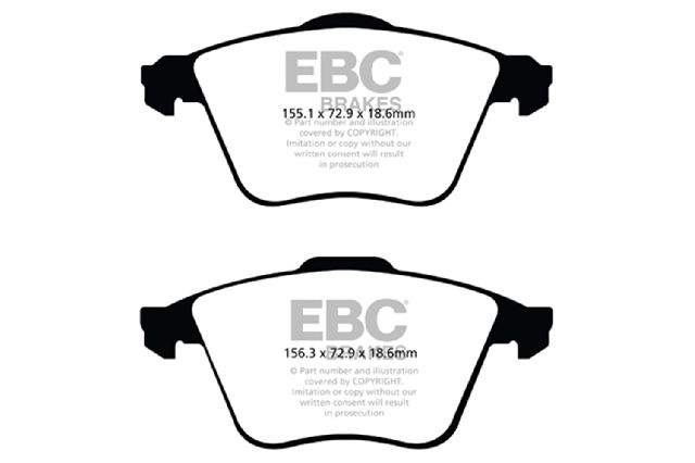 2007-2013 Mazda 3 Disc Brake Pad Set - Front (EBC Brakes)