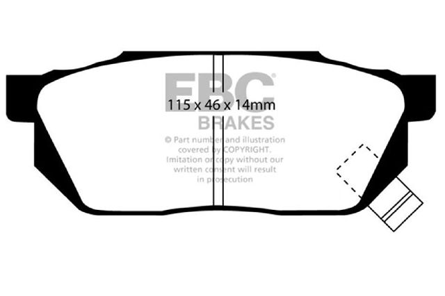 2000-2006 Honda Insight Disc Brake Pad Set - Front (EBC Brakes)