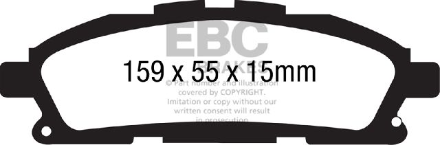 2011-2017 Nissan Quest Disc Brake Pad Set - Front (EBC Brakes)