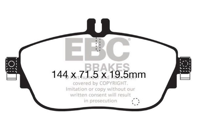 2015-2020 Mercedes-Benz GLA250 Disc Brake Pad Set - Front (EBC Brakes)
