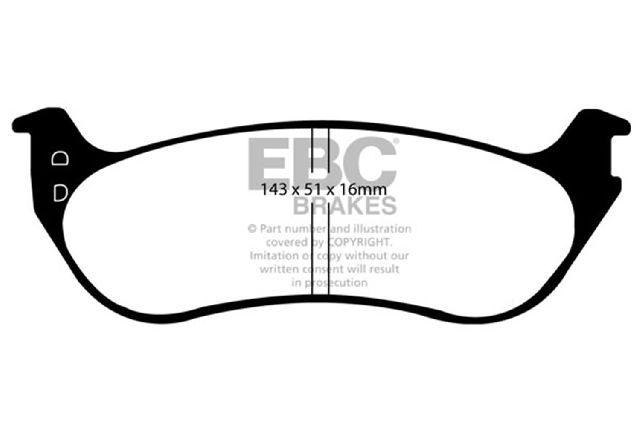 2006-2010 Mercury Mountaineer Disc Brake Pad Set - Rear (EBC Brakes)