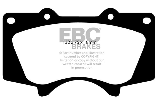 2003-2007 Toyota Sequoia Disc Brake Pad Set - Front (EBC Brakes)