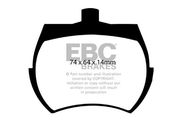 1963-1979 MG Midget Disc Brake Pad Set - Front (EBC Brakes)