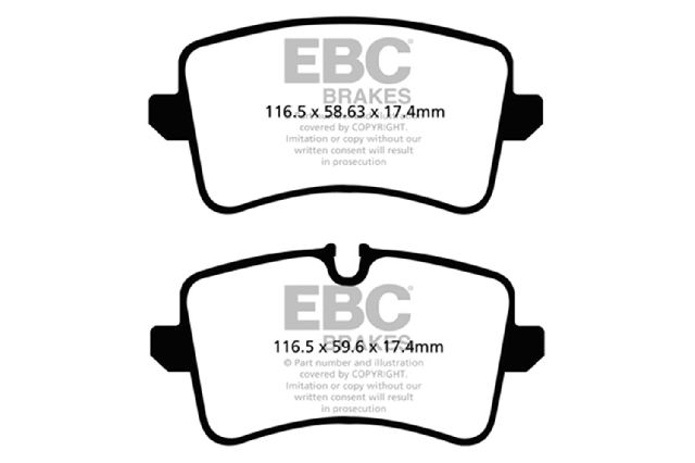 2012-2018 Audi A6 Disc Brake Pad Set - Rear (EBC Brakes)