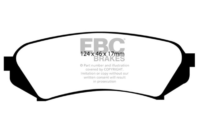1998-2007 Toyota Land Cruiser Disc Brake Pad Set - Rear (EBC Brakes)