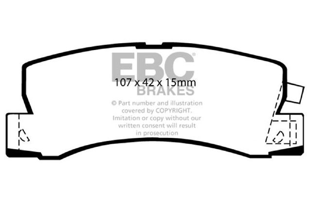 1992-1999 Lexus ES300 Disc Brake Pad Set - Rear (EBC Brakes)