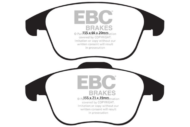 2009-2018 Volkswagen Tiguan Disc Brake Pad Set - Front (EBC Brakes)