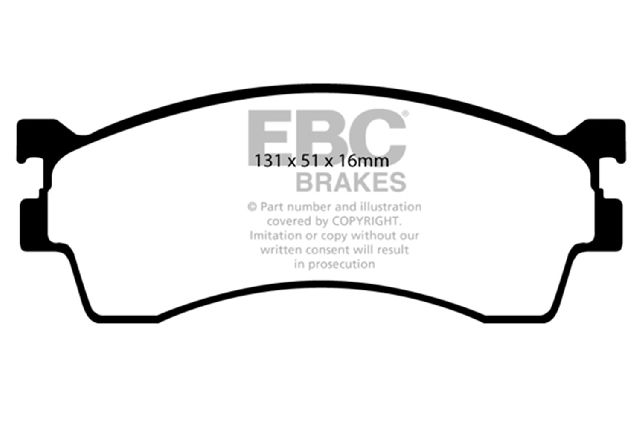 2001-2003 Mazda Protege Disc Brake Pad Set - Front (EBC Brakes)