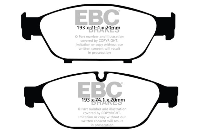 2012-2018 Audi A6 Quattro Disc Brake Pad Set - Front (EBC Brakes)