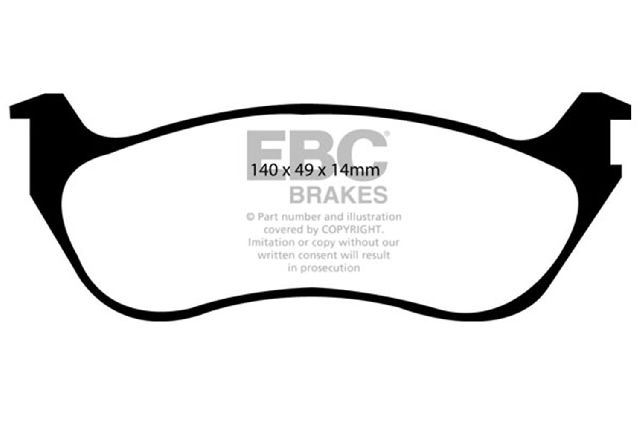 2002-2005 Mercury Mountaineer Disc Brake Pad Set - Rear (EBC Brakes)
