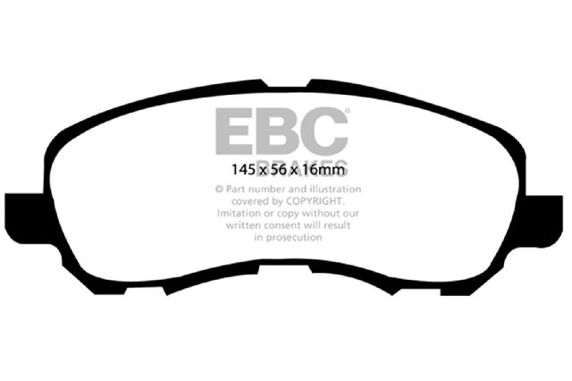 2008-2014 Dodge Avenger Disc Brake Pad Set - Front (EBC Brakes)