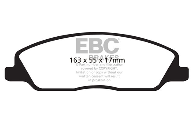 2010-2014 Ford Mustang Disc Brake Pad Set - Front (EBC Brakes)