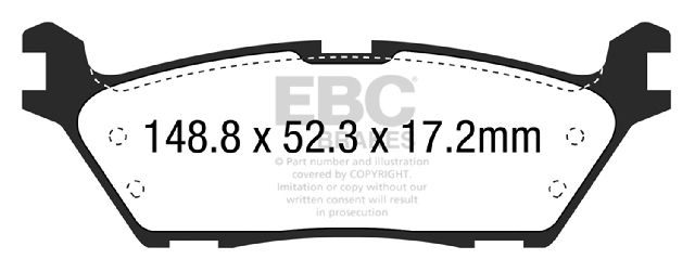 2018-2022 Lincoln Navigator Disc Brake Pad Set - Rear (EBC Brakes)