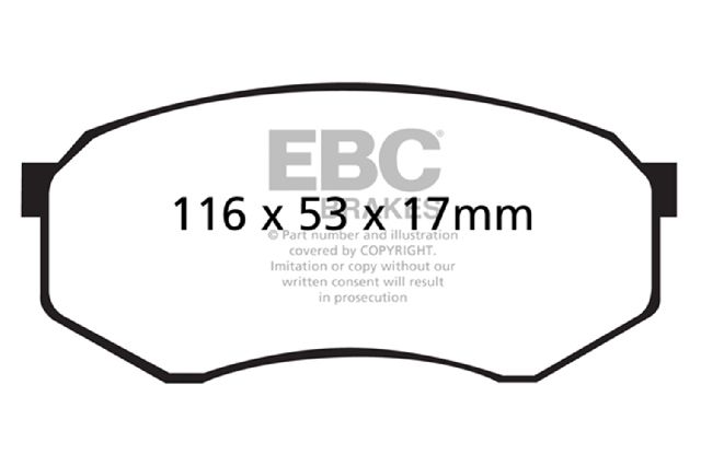 1995-2004 Toyota Tacoma Disc Brake Pad Set - Front (EBC Brakes)