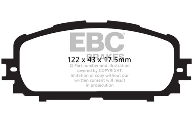 2012-2018 Toyota Yaris Disc Brake Pad Set - Front (EBC Brakes)