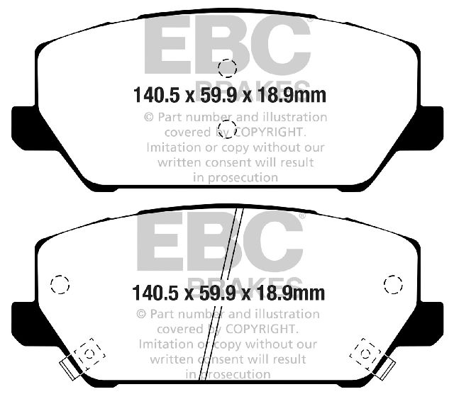 2019-2022 Hyundai Veloster N Disc Brake Pad Set - Front (EBC Brakes)