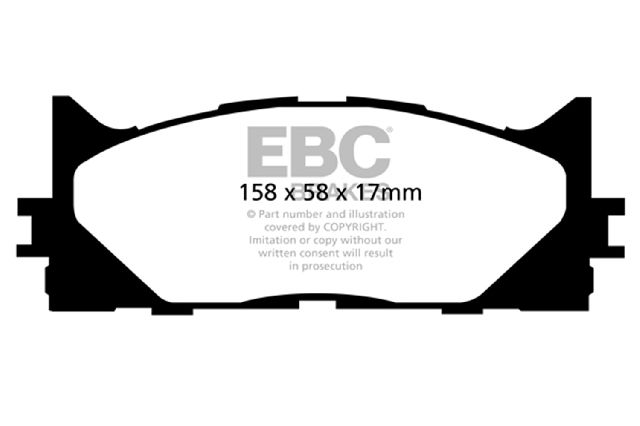 2013-2018 Lexus ES300h Disc Brake Pad Set - Front (EBC Brakes)