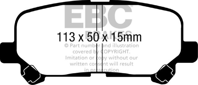 2010-2018 Honda Odyssey Disc Brake Pad Set - Rear (EBC Brakes)