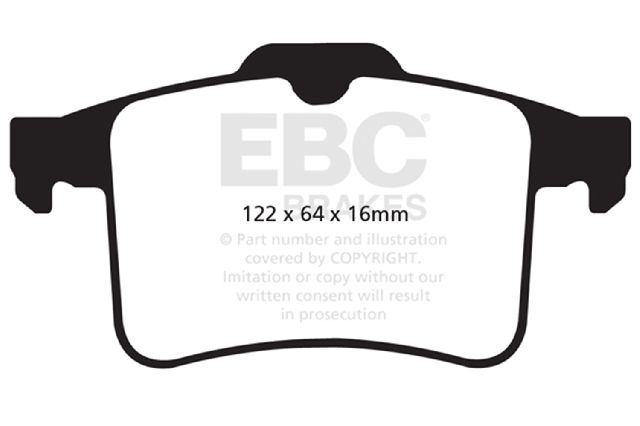 2010-2013 Jaguar XF Disc Brake Pad Set - Rear (EBC Brakes)