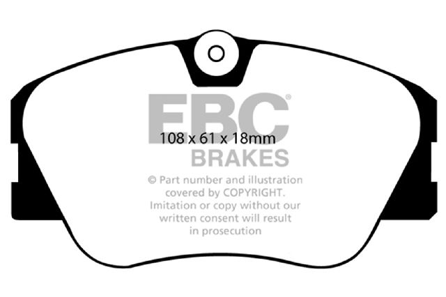 1986-1987 Mercedes-Benz 190E Disc Brake Pad Set - Front (EBC Brakes)