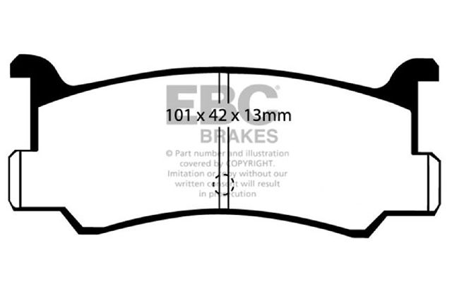 1992-1995 Mazda MX-3 Disc Brake Pad Set - Rear (EBC Brakes)