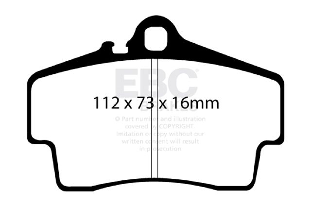 1997-2012 Porsche Boxster Disc Brake Pad Set - Rear (EBC Brakes)