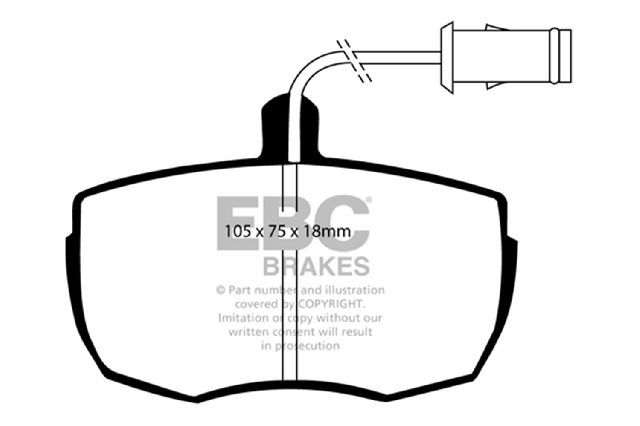 1974-1989 Land Rover Range Rover Disc Brake Pad Set - Front (EBC Brakes)