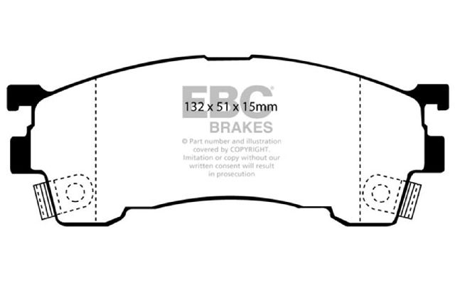 1999-2000 Mazda Protege Disc Brake Pad Set - Front (EBC Brakes)