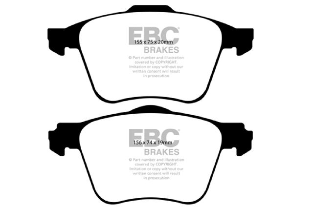 2003-2014 Volvo XC90 Disc Brake Pad Set - Front (EBC Brakes)