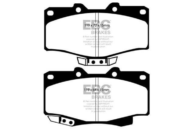 1995-2004 Toyota Tacoma Disc Brake Pad Set - Front (EBC Brakes)