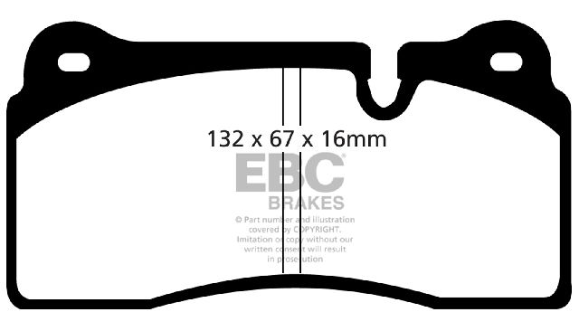 2008-2023 Audi R8 Disc Brake Pad Set -  or Rear (EBC Brakes)