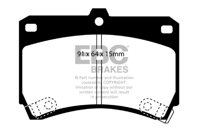 1990-1998 Mazda Protege Disc Brake Pad Set - Front (EBC Brakes)