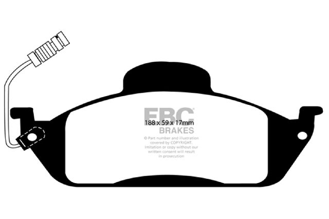2003-2005 Mercedes-Benz ML350 Disc Brake Pad Set - Front (EBC Brakes)
