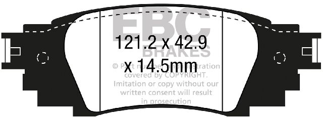 2016-2022 Lexus RX450h Disc Brake Pad Set - Rear (EBC Brakes)