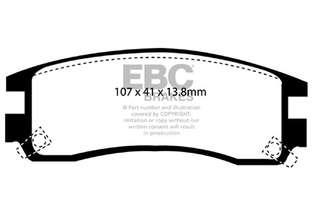 1992-1996 Cadillac Eldorado Disc Brake Pad Set - Rear (EBC Brakes)