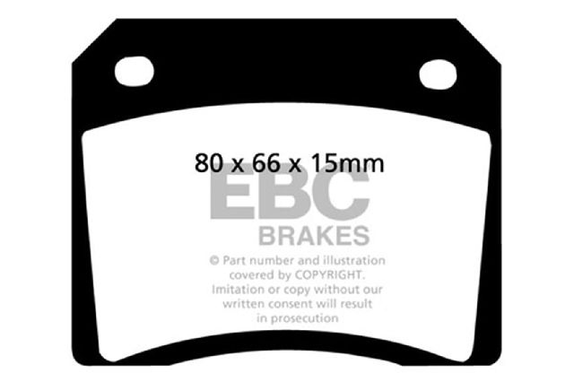 1968-1971 Maserati Ghibli Disc Brake Pad Set - Rear (EBC Brakes)