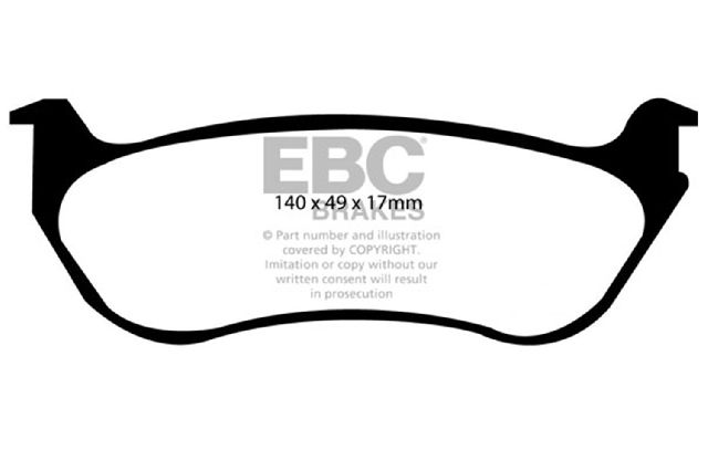 1996-2002 Lincoln Town Car Disc Brake Pad Set - Rear (EBC Brakes)