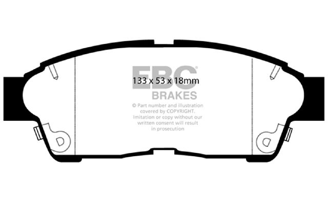 1996-2000 Toyota RAV4 Disc Brake Pad Set - Front (EBC Brakes)