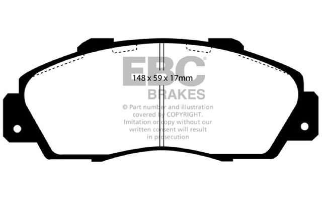 1995-1998 Honda Odyssey Disc Brake Pad Set - Front (EBC Brakes)